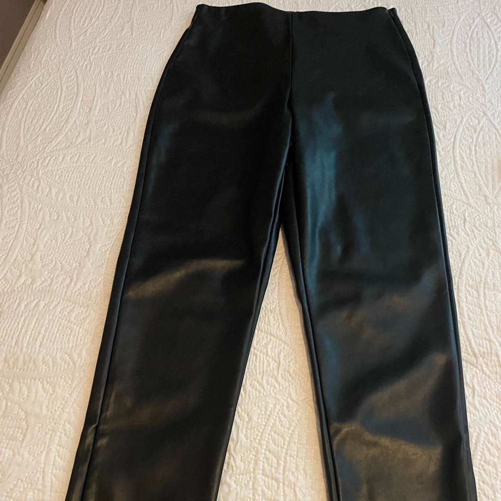 NWT Pleather Side Zip Skinny Pants
